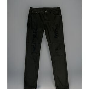 Wulful Men's Black Slim Fit Skinny 5 pocket Jeans - 33W X 32L